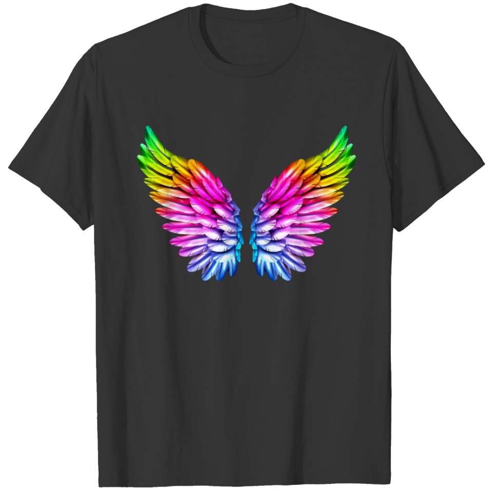 Lgbt Angel Wings Colorful Rainbow Colors Gay Queer T Shirts