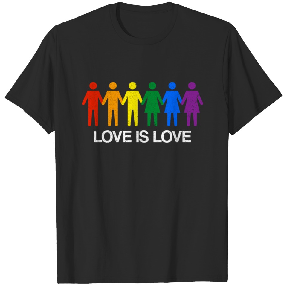 Lgbt Awareness Month Gay Pride Love Is Love Rainbo T-Shirt