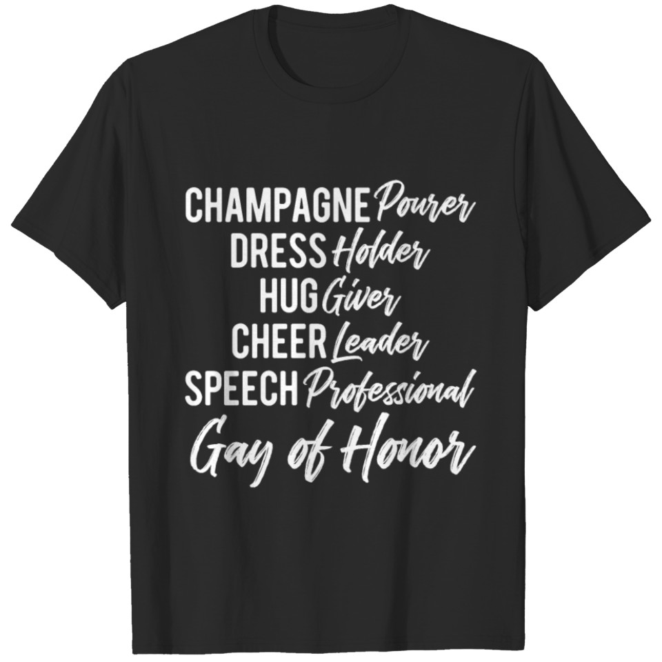 Lgbt Bachelorette Party Gay Honor Engagement T-Shirt