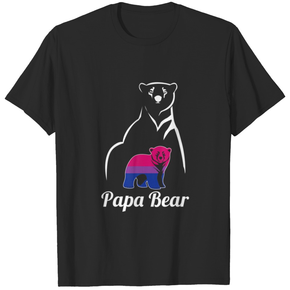 Lgbt Bisexual Papa Bear Bi Pride Flag T-Shirt