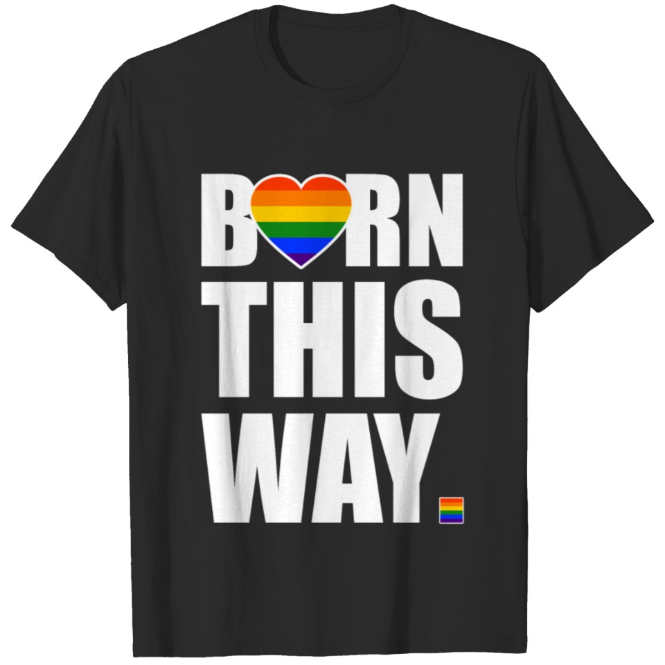 Lgbt Born This Way Gay Pride Csd Rainbow T-Shirt