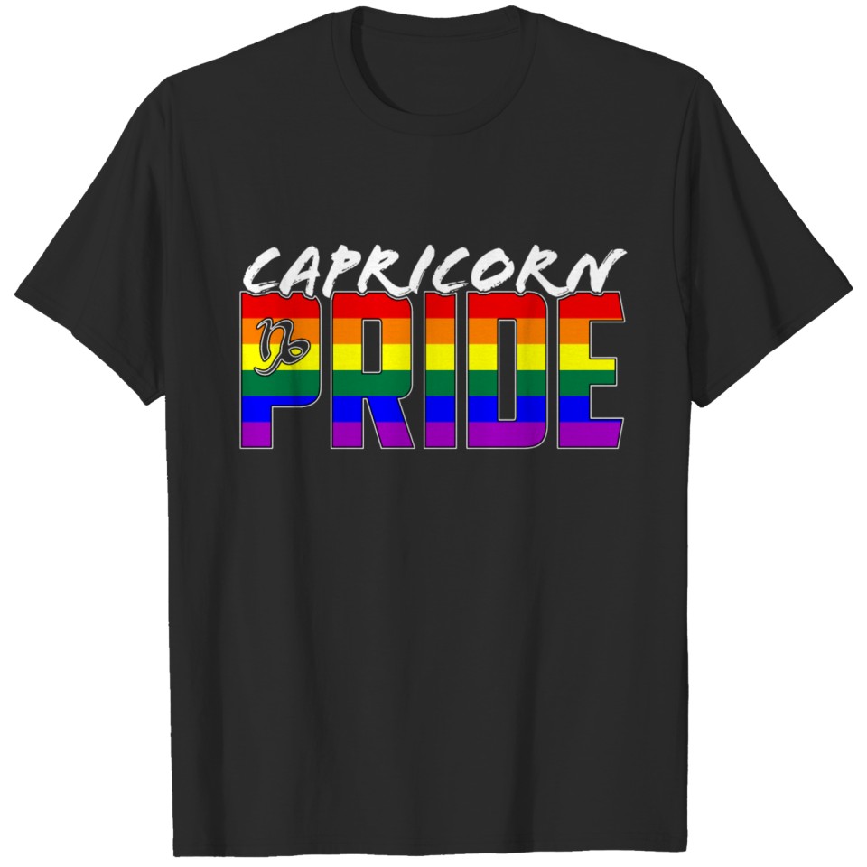 Lgbt Capricorn Pride Flag Zodiac Sign T-Shirt