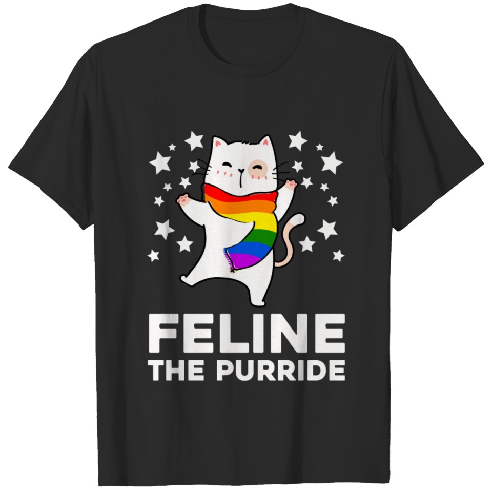 Lgbt Cat Lover Purride Gay Lesbian Pride T-Shirt