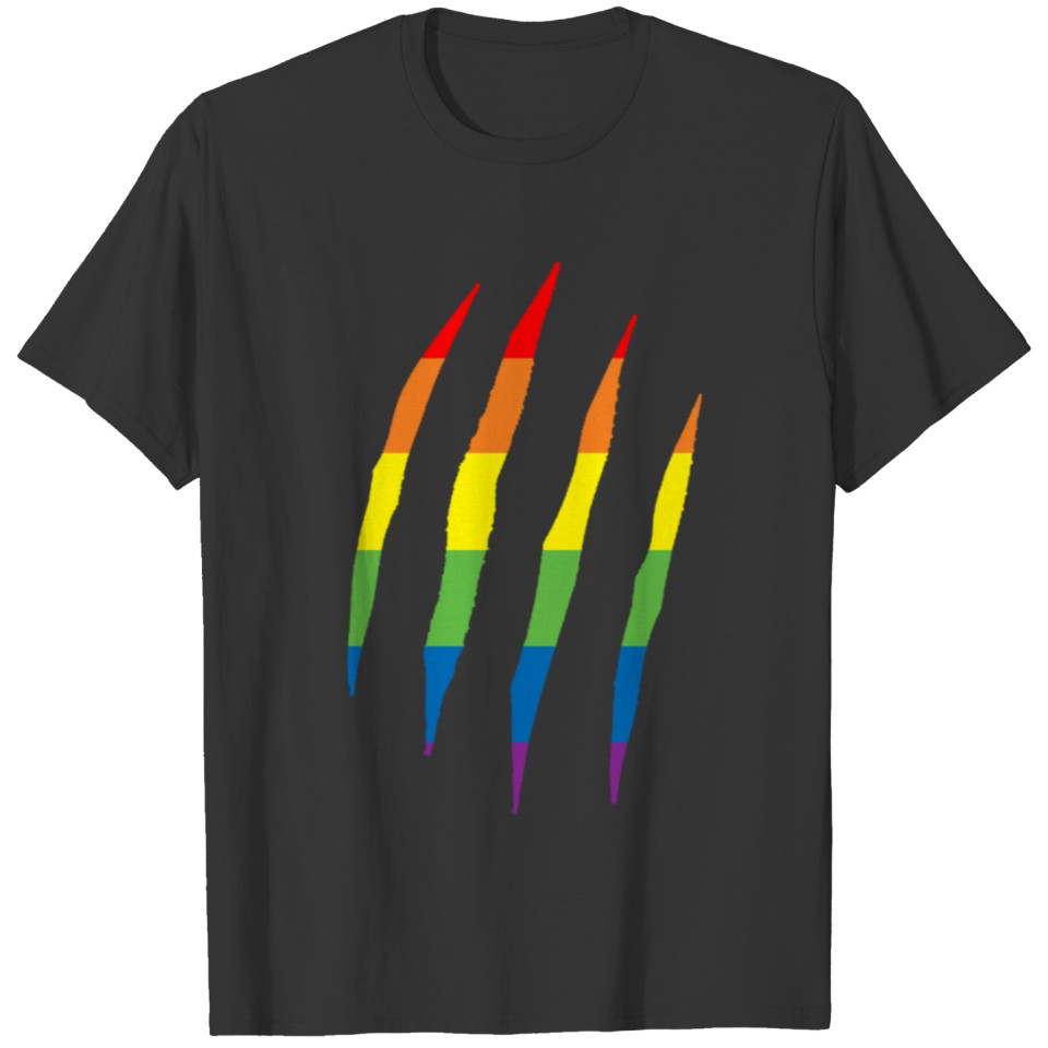 Lgbt Claw Marks T Shirts