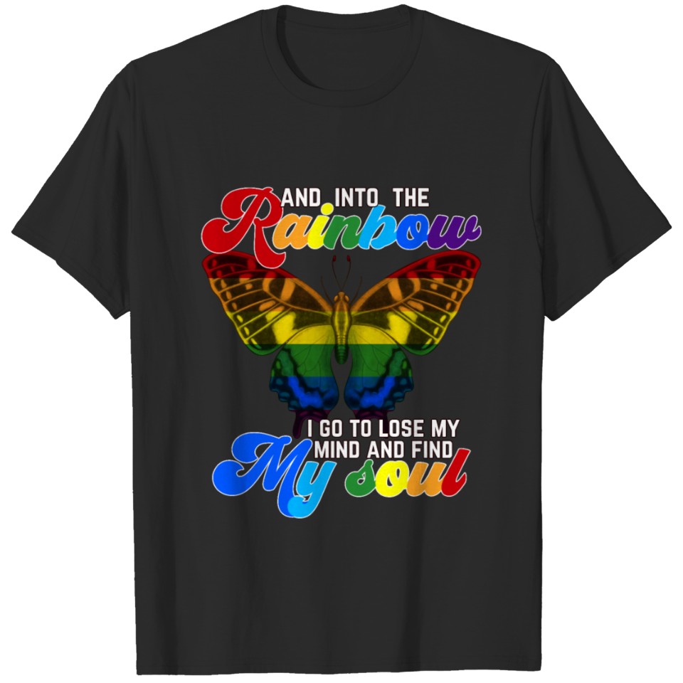 Lgbt Community And Pride Rainbow Butterfly Gifts T-Shirt