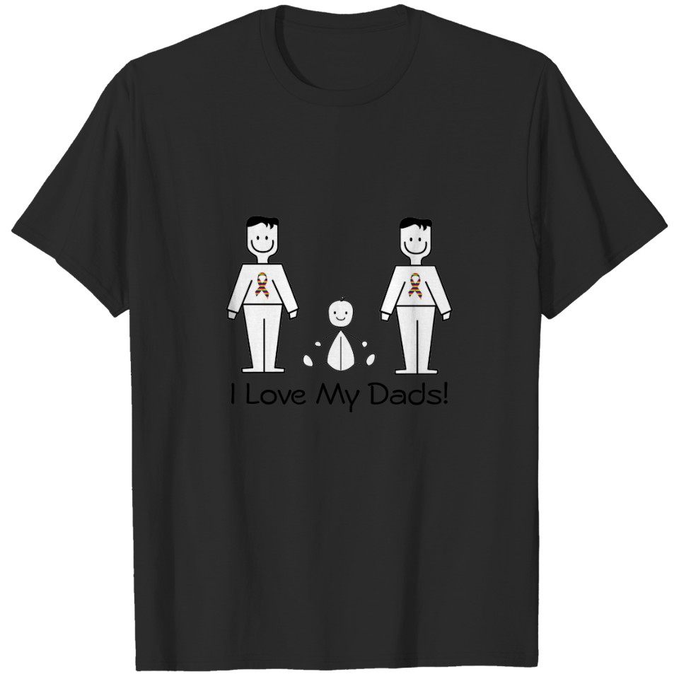 Lgbt Customizable 2 Dads & A Baby T-Shirt
