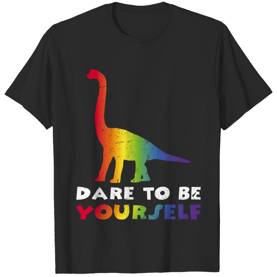 Lgbt Dinosaur Dare To Be Yourself Bisexual Gay Lesbian Dino 6 T-Shirts