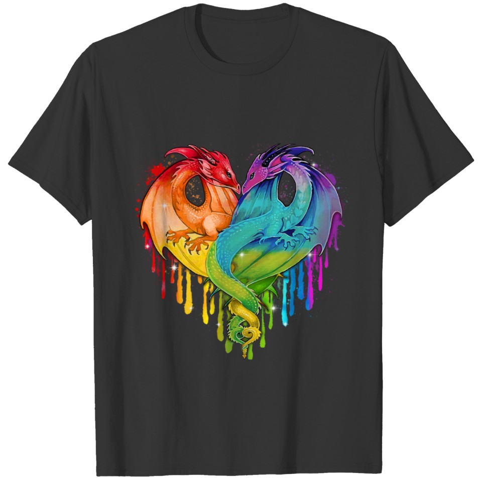 Lgbt Dragon Heart T Shirts