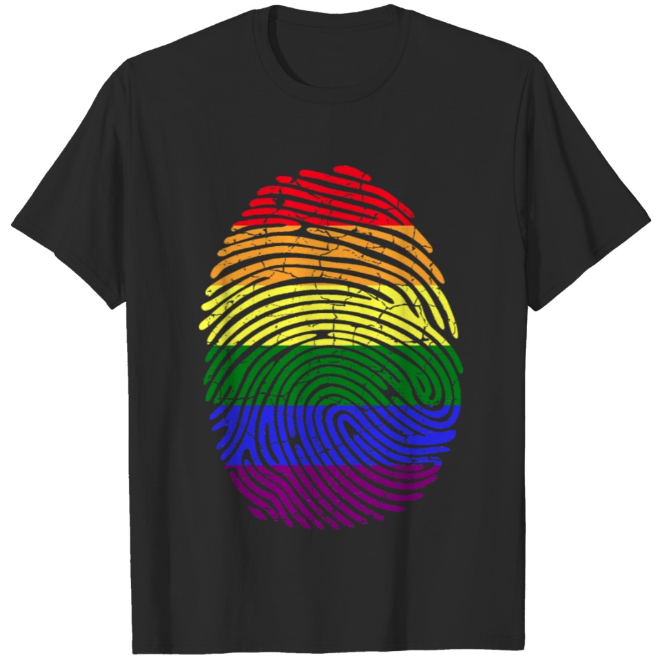 Lgbt Finger Print Gift T-Shirt