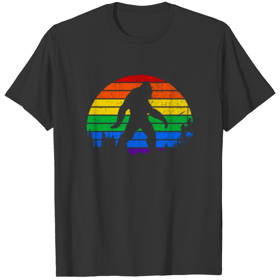 Lgbt Flag Bigfoot T Shirts
