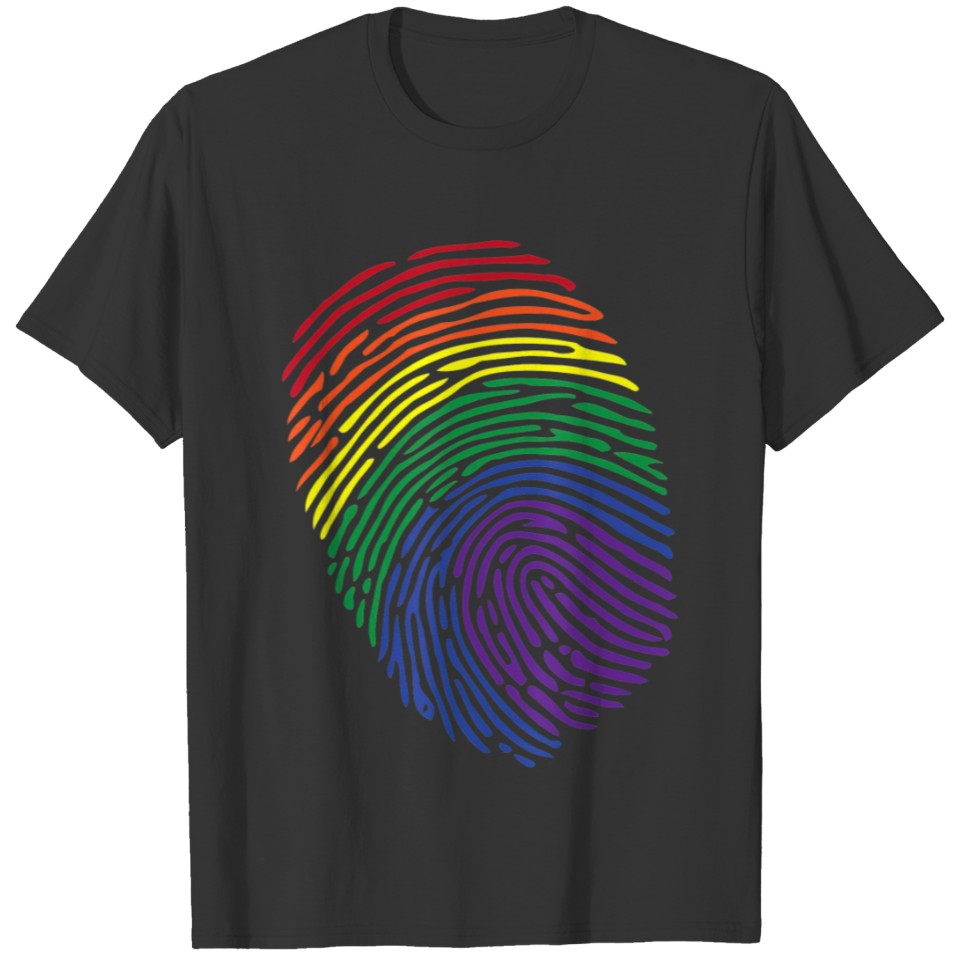 Lgbt Flag Fingerprint Proud Lgbt Pride Gifts T T Shirts