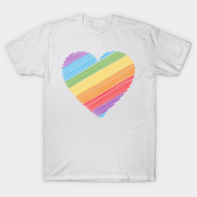 Lgbt Flag Heart - Lgbt Flag - T-Shirt