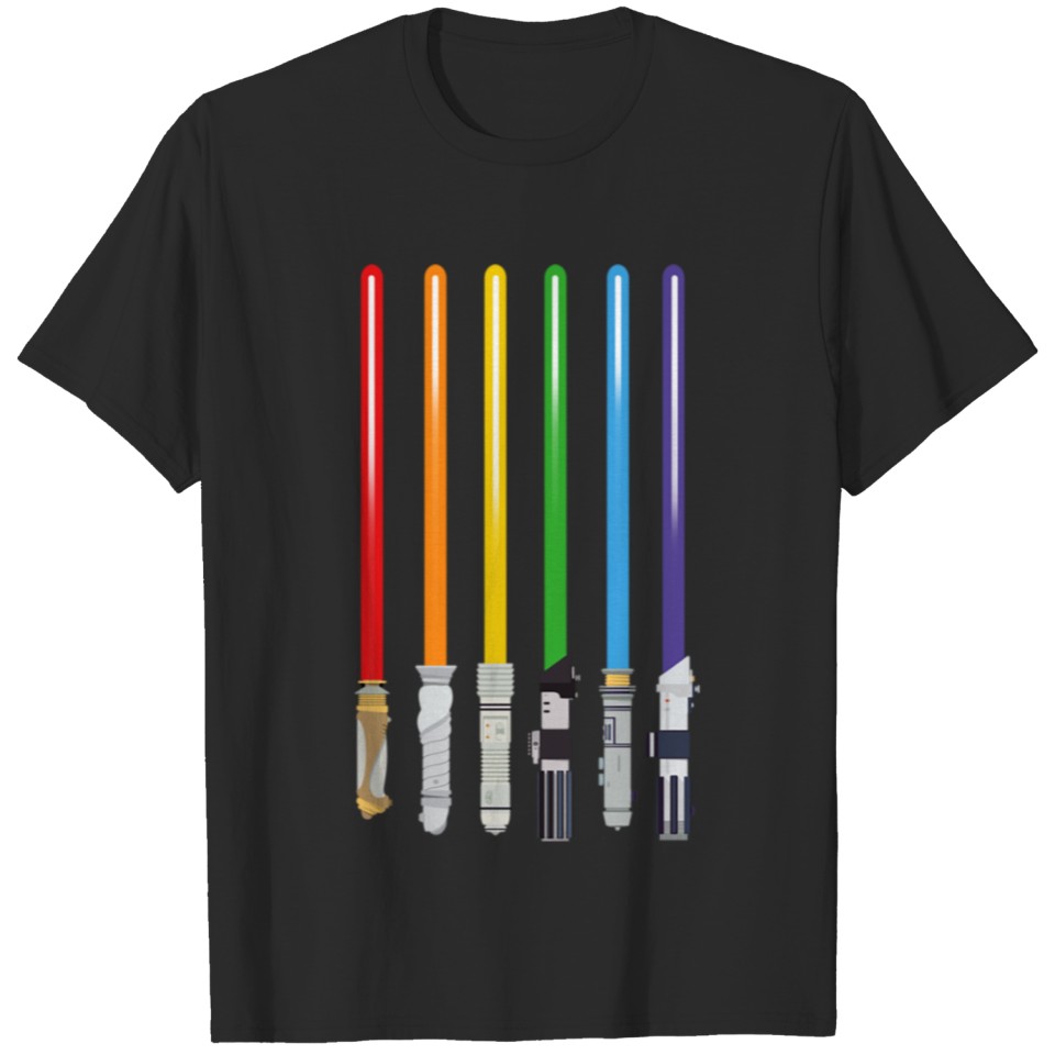 Lgbt Flag Light Swords Gay Pride Sword T-Shirt