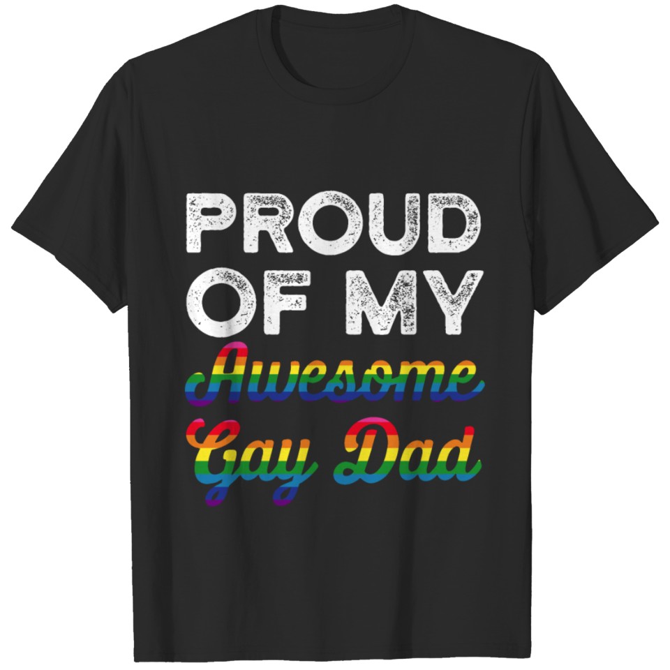 Lgbt Flag Rainbow Pride Dad Valentines Day T-Shirt