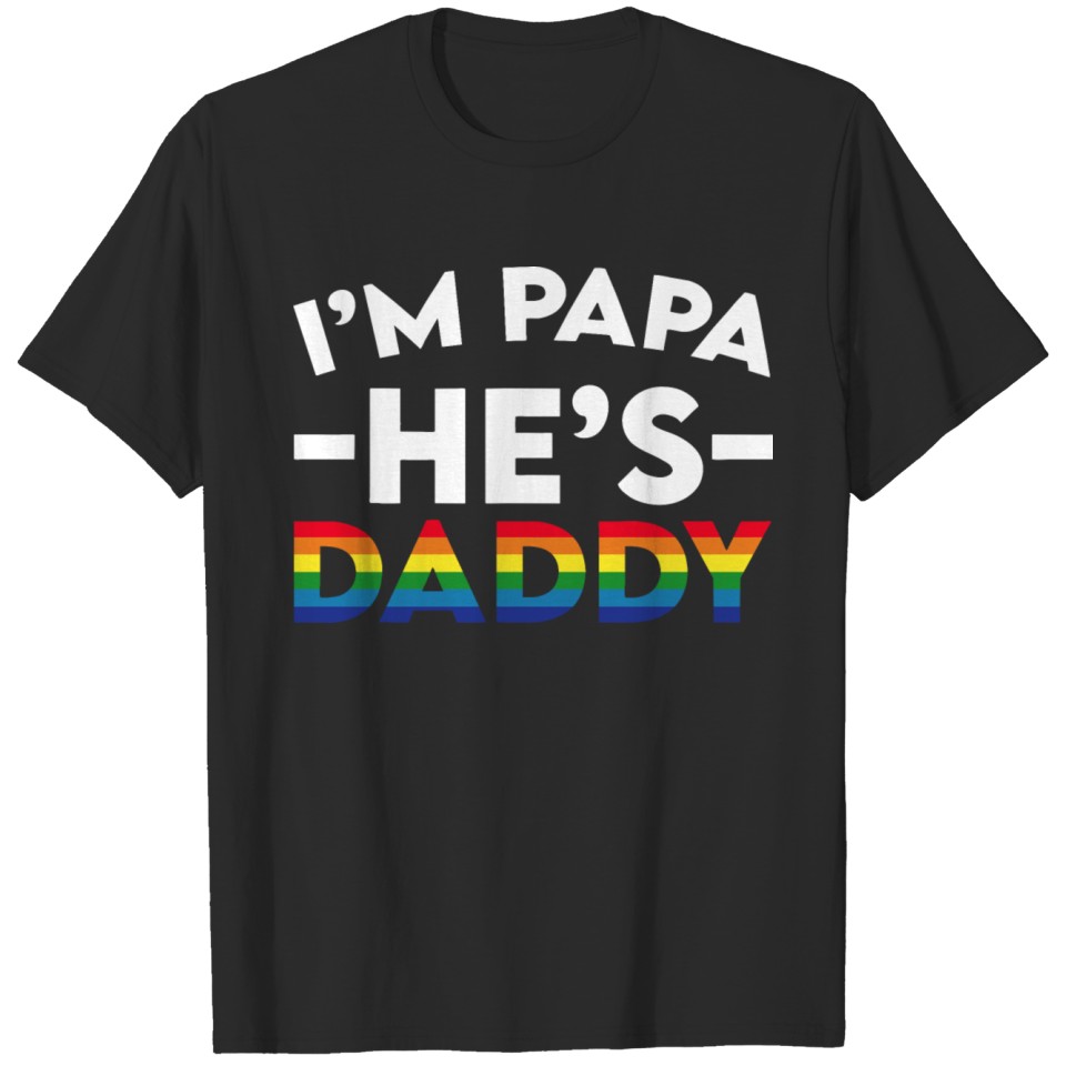 Lgbt Flag Rainbow Pride Papa Valentines Day T-Shirt