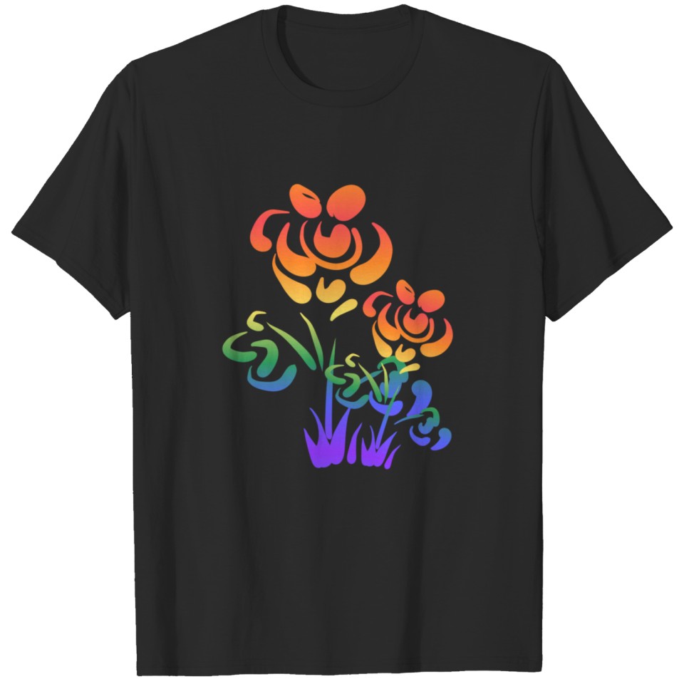 Lgbt Floral Flower Symbol Plants Love T-Shirt