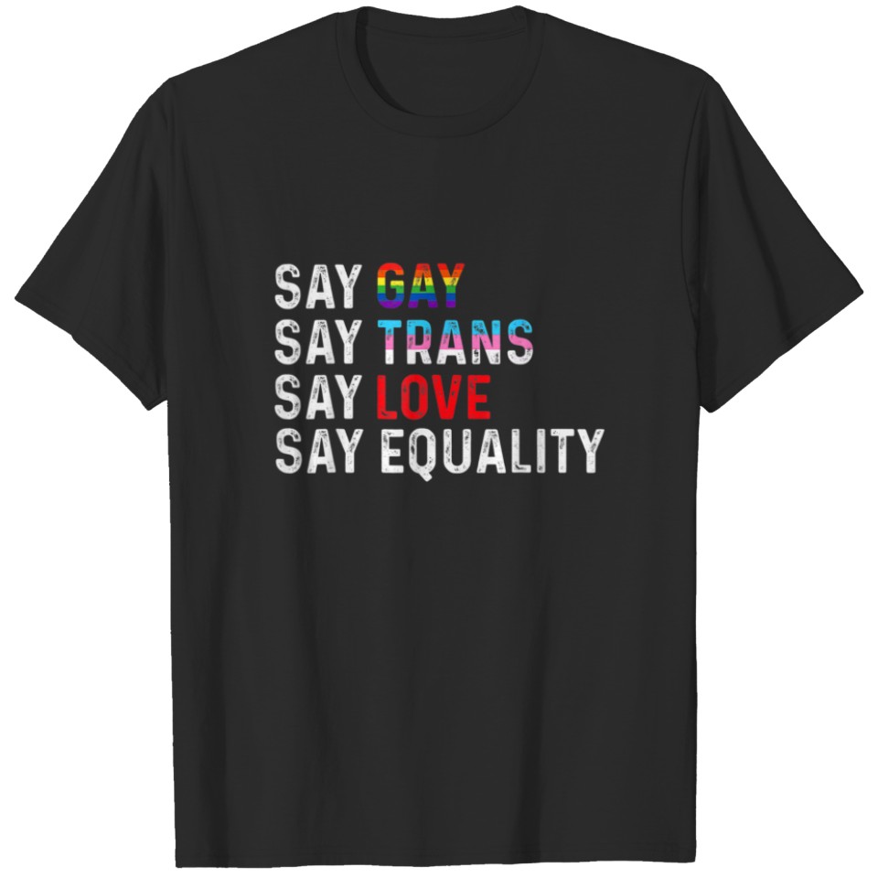 Lgbt Florida Gay Say Gay Say Trans Stay Proud Lgbt T-Shirt