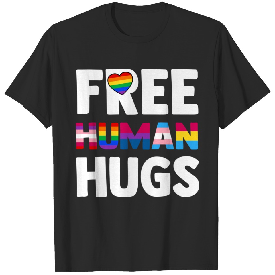 Lgbt Free Human Hugs T-Shirt