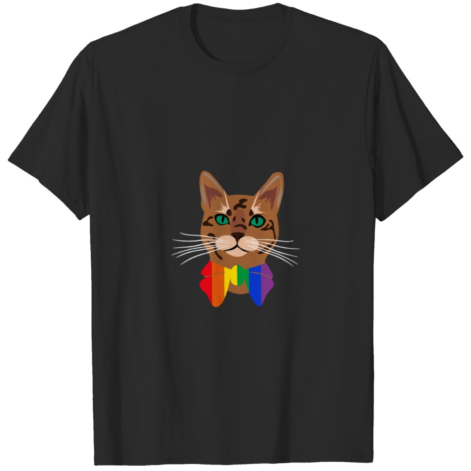 Lgbt Funny Cat Gay Rainbow Cat Lover Pride Month S T-Shirt