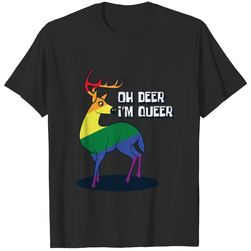 Lgbt Funny Deer Deer Nature Gaypride Gift T-Shirt