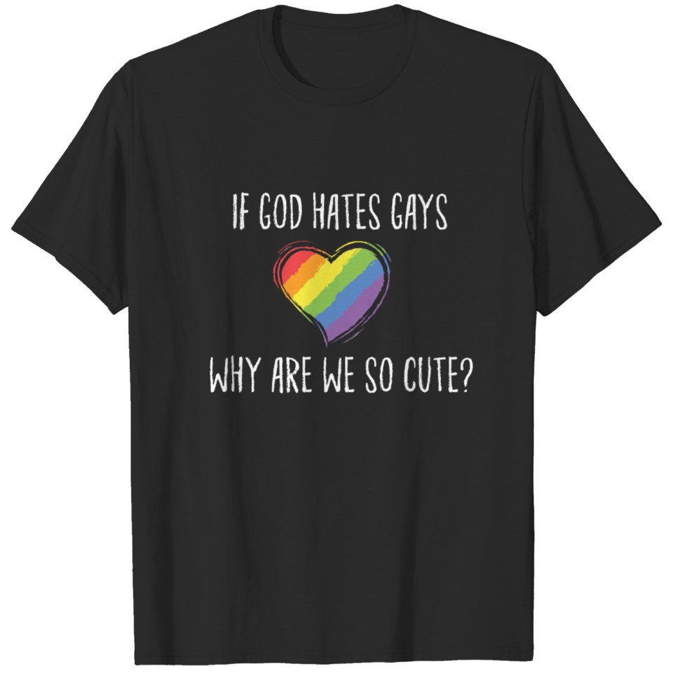 Lgbt Gay Bisexual Rainbow Heart Funny Gift T-Shirt