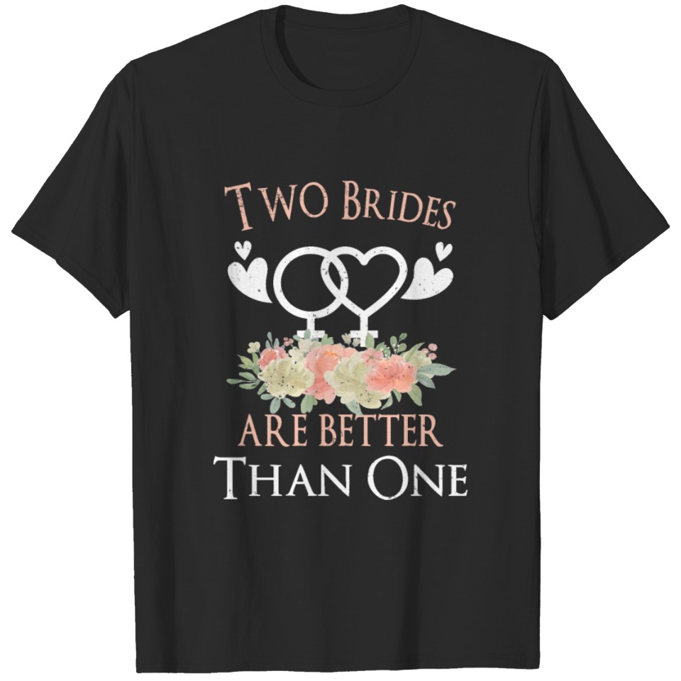 Lgbt Gay Gay Marriage Flowers Lbgbtq Bride T-Shirt