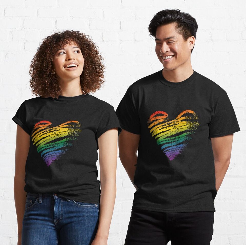 Lgbt Gay Lesbian Pride Month Heart Flag Classic T-Shirt