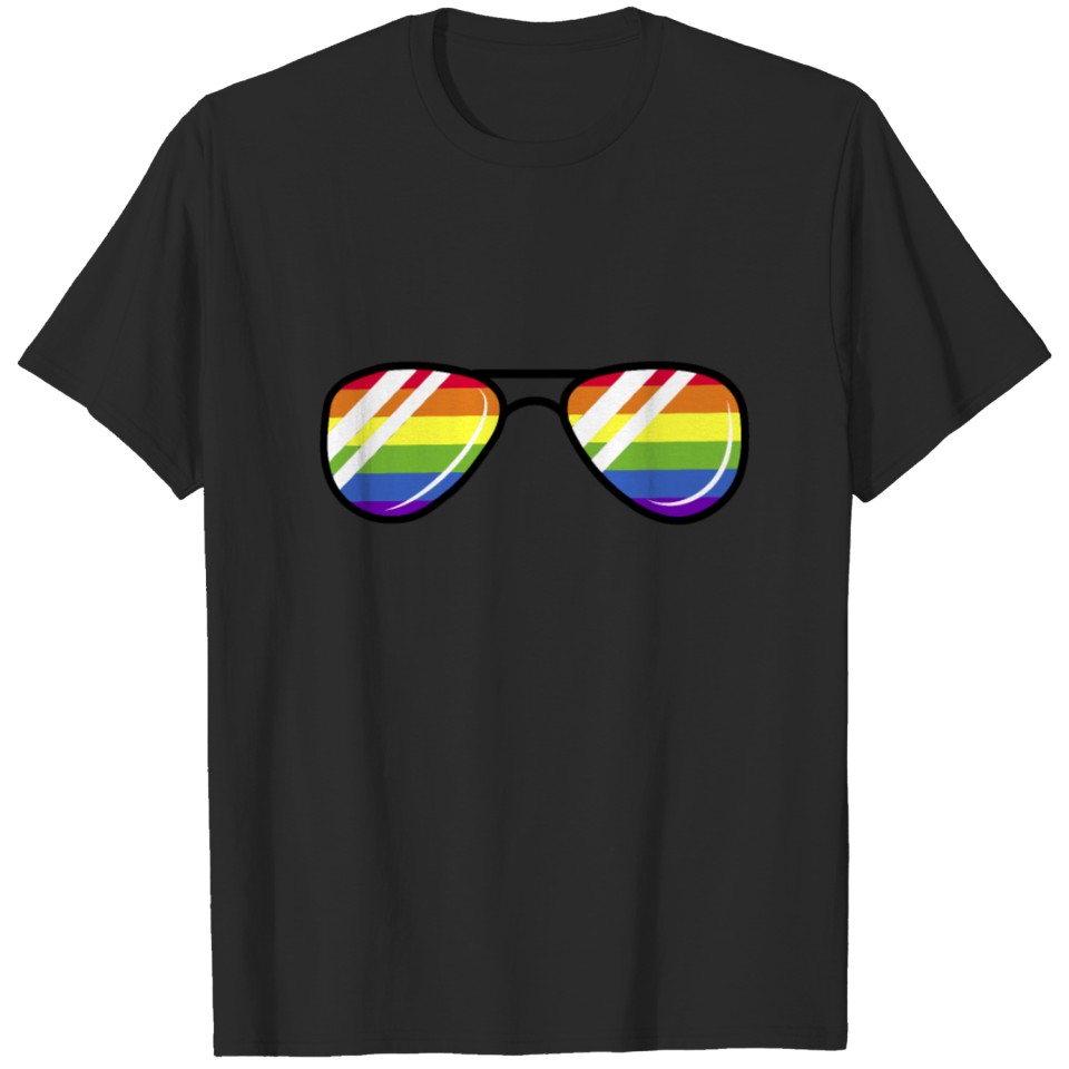 Lgbt Gay Lesbian Pride Rainbow Sunglasses Gift T-Shirt