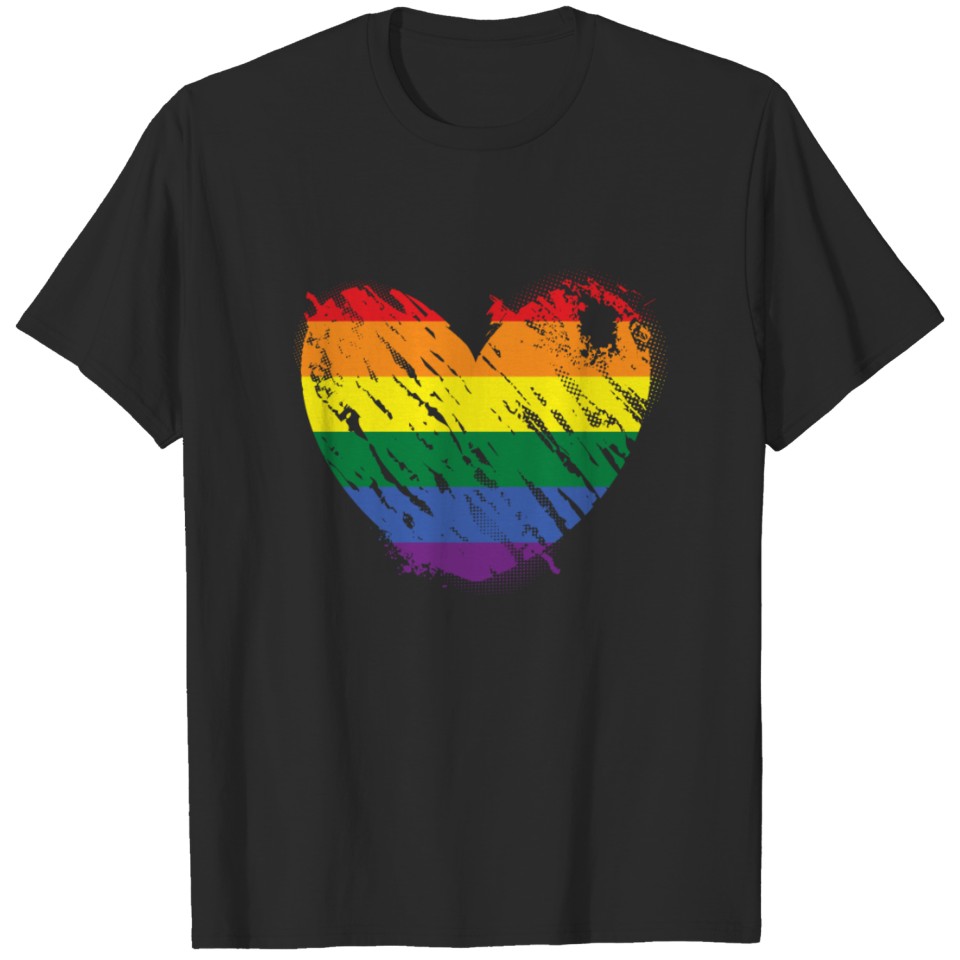 Lgbt Gay Lesbianpansexual Transgender Heart Love T-Shirt