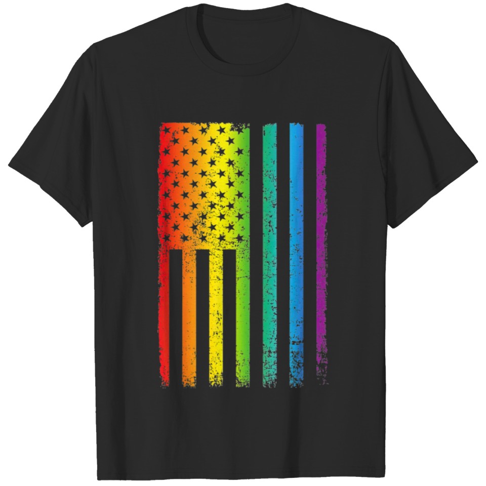 Lgbt Gay Pride Flag Gay Pride American Flag T T-Shirt