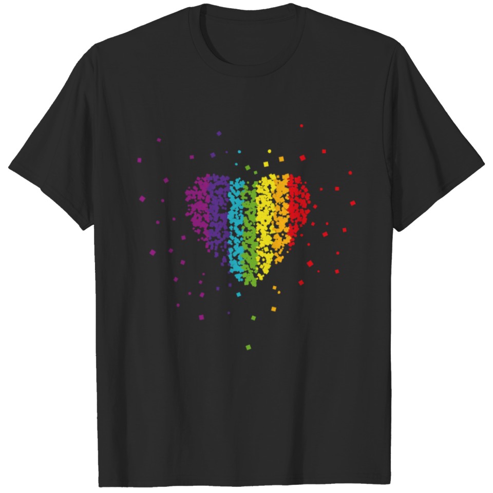 Lgbt Gay Pride Flag Heart Gift T-Shirt