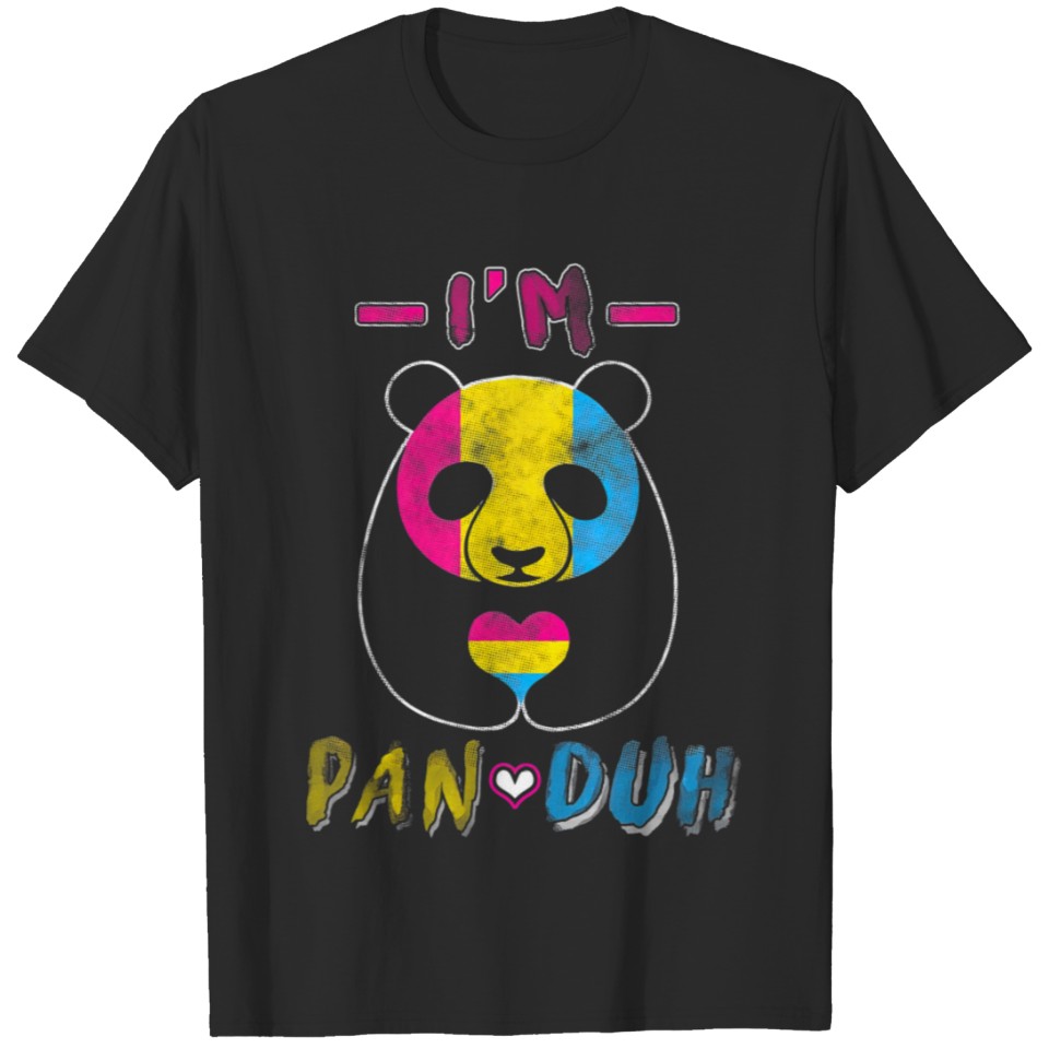 Lgbt Gay Pride Im Pan Duh Panda Pansexual T-Shirt