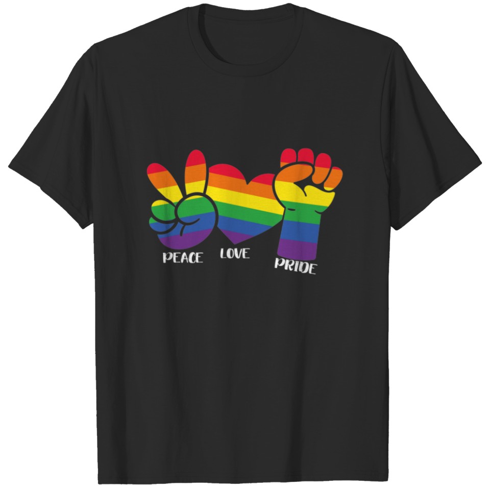Lgbt Gay Pride Month Peace Love Pride T-Shirt
