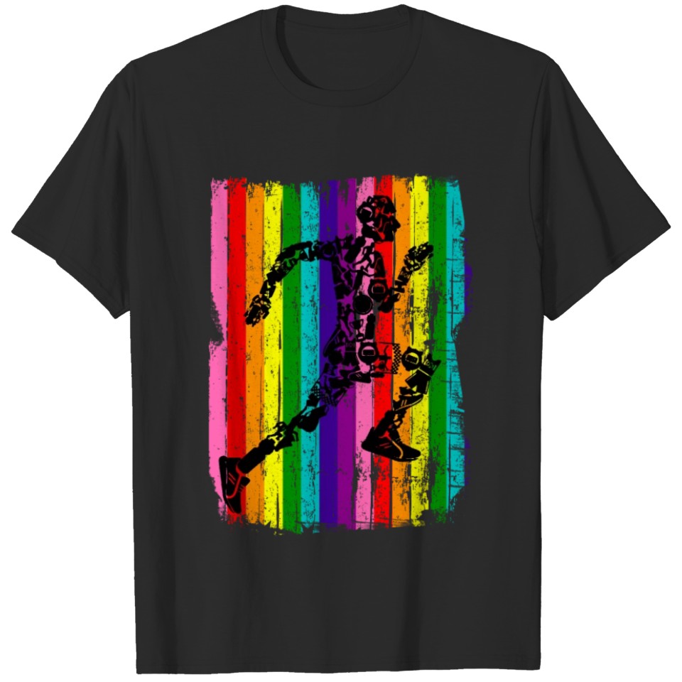 Lgbt Gay Pride Rainbow Flag Gift Running Gear T-Shirt