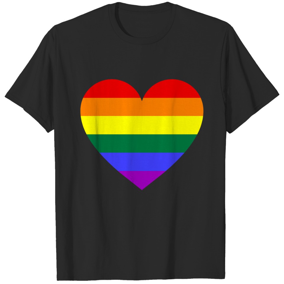 Lgbt Gay Pride Rainbow Heart T-Shirt