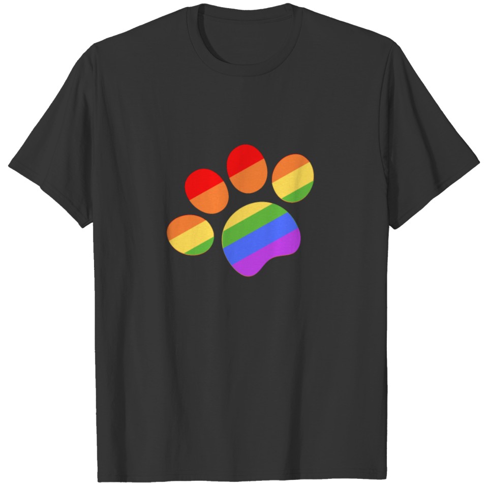 Lgbt Gay Pride Rainbow Paw T Shirts