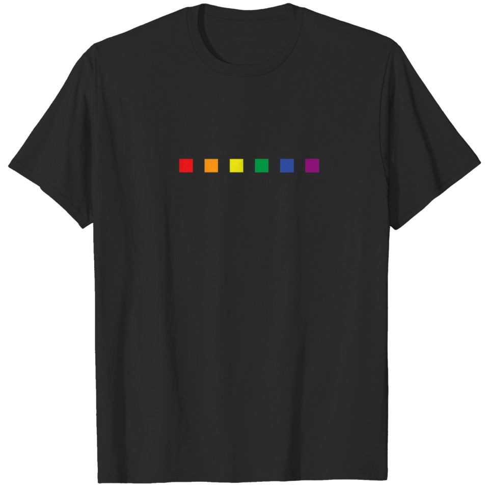 Lgbt Gay Pride Rainbow Squares Quadratic 6-Color T-Shirt