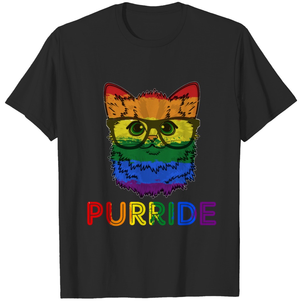 Lgbt Gay Purride Pride Cat T Shirt T-Shirt