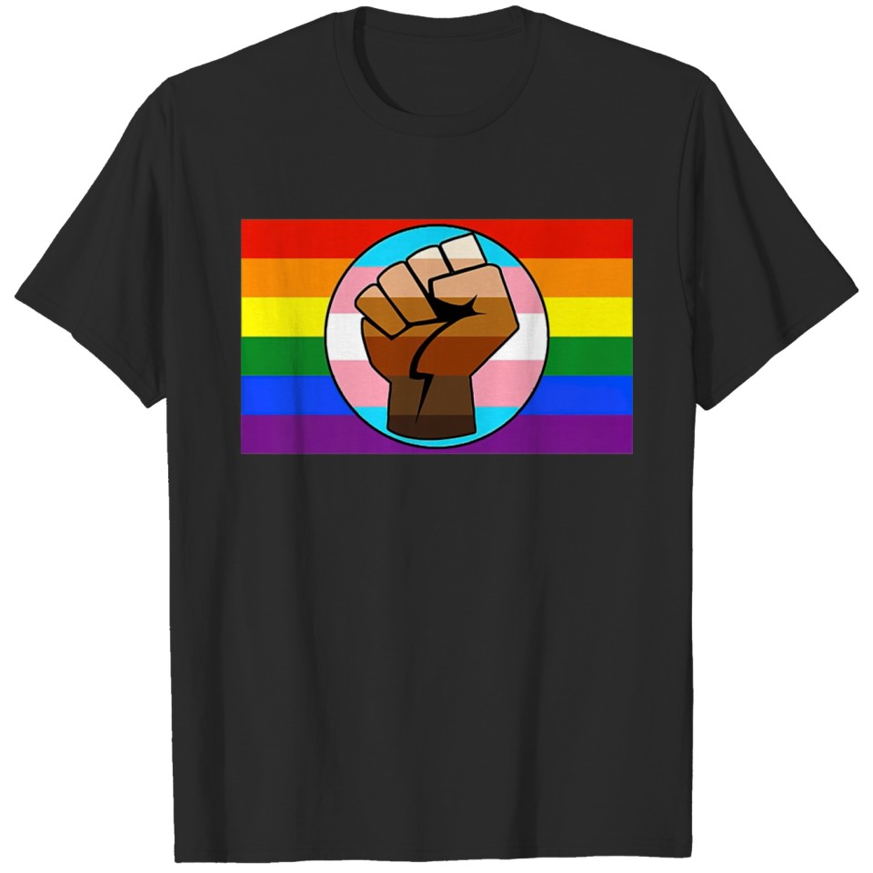 Lgbt Gay Trans Pride Blm Fist Flag Premium T T-Shirt
