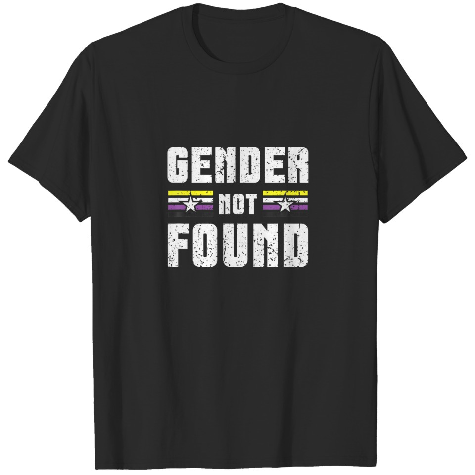 Lgbt Gender Not Found Non-Binary Gay Pride T-Shirt