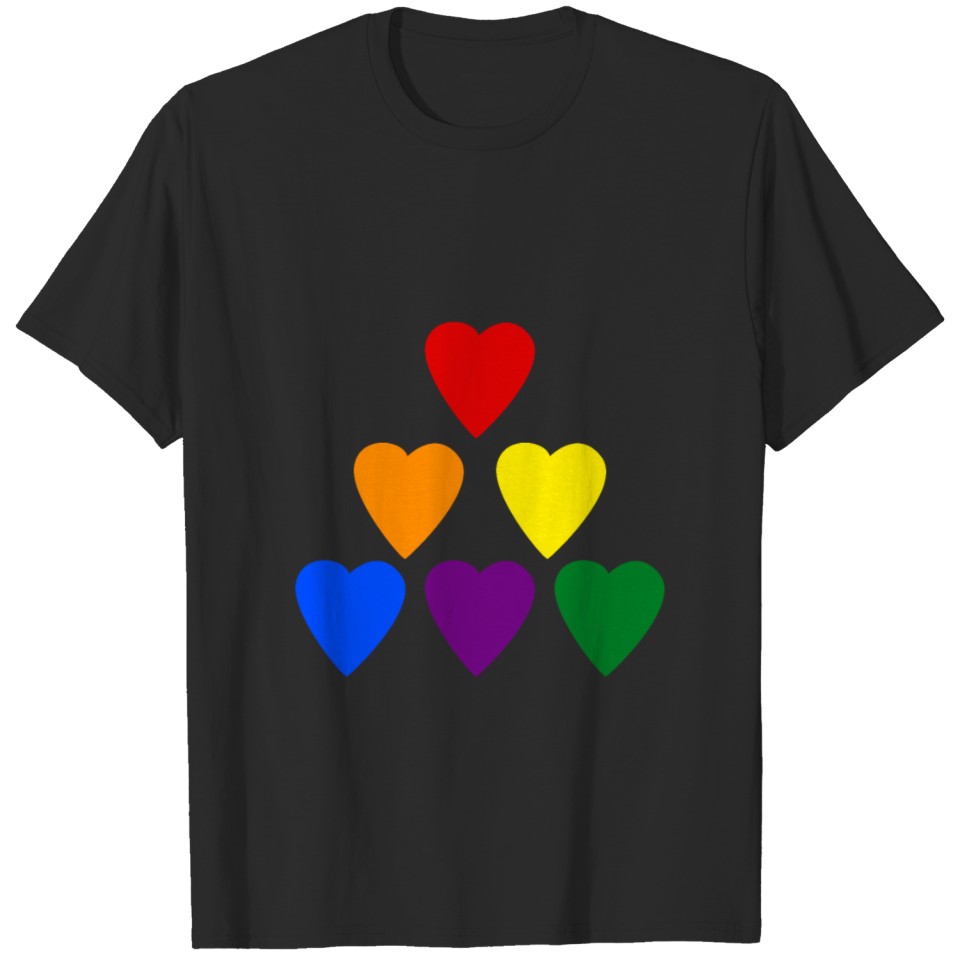 Lgbt Hearts Lesbian Pride T-Shirt