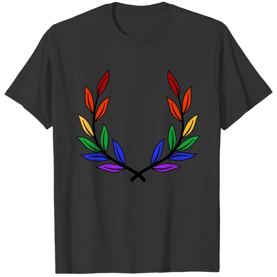Lgbt Laurel Wreath Rainbow Flag Gay Rights Love T Shirts