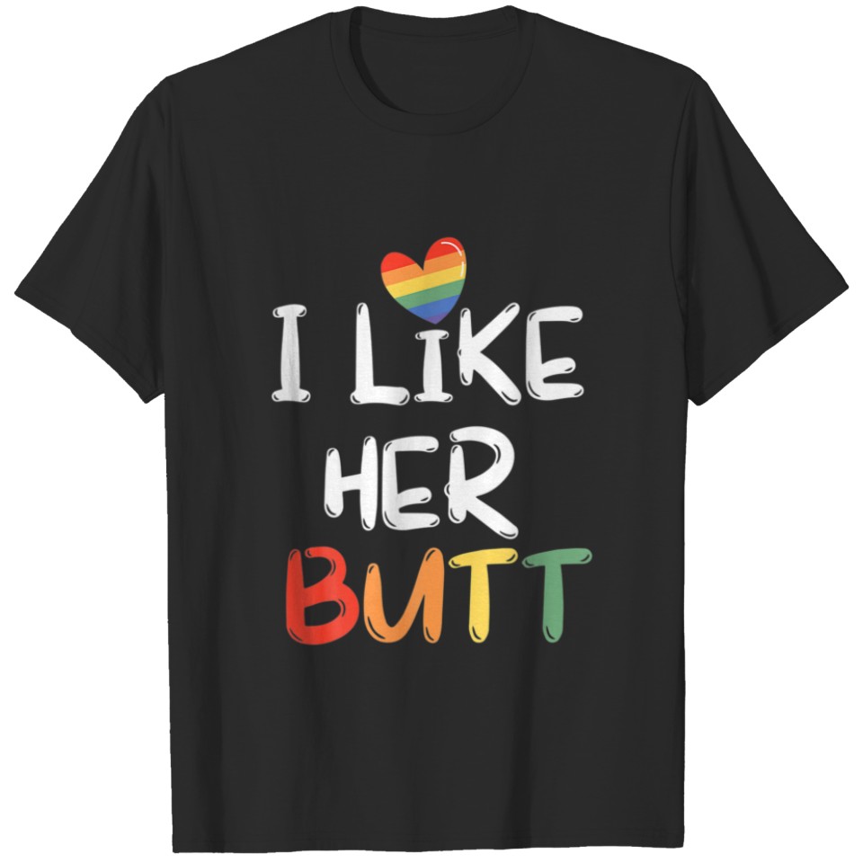 Lgbt Lesbian Matching Couples Compliment I Like He T-Shirt