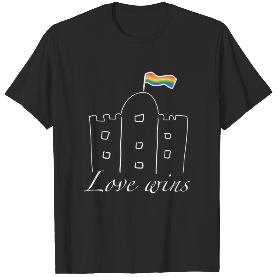 Lgbt Lock Flag Love Wins Symbol T-Shirt