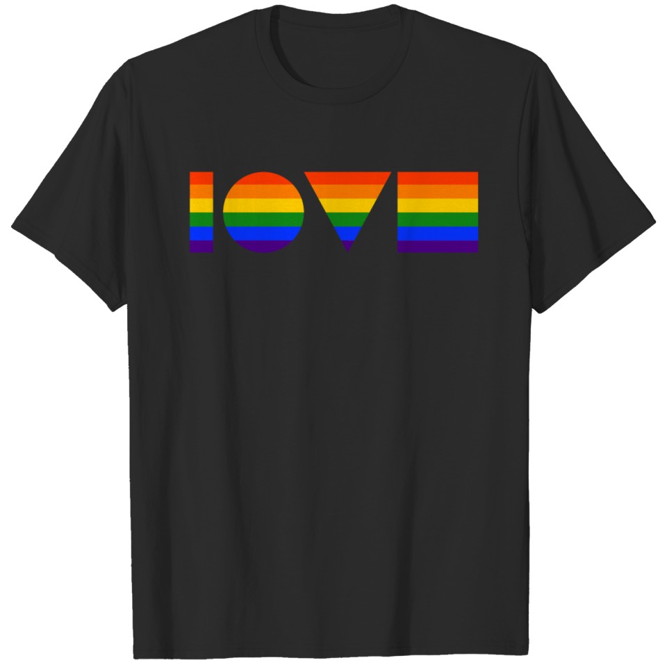 Lgbt Love Geometrie Gay Pride Rainbow T-Shirt