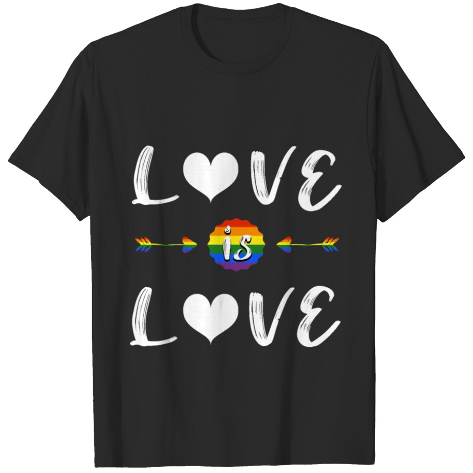 Lgbt Love Is Love Rainbow Flag Gift Idea T-Shirt