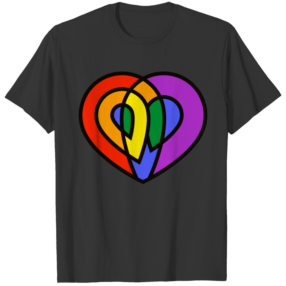 Lgbt Love Pride Rainbow Heart T Shirts
