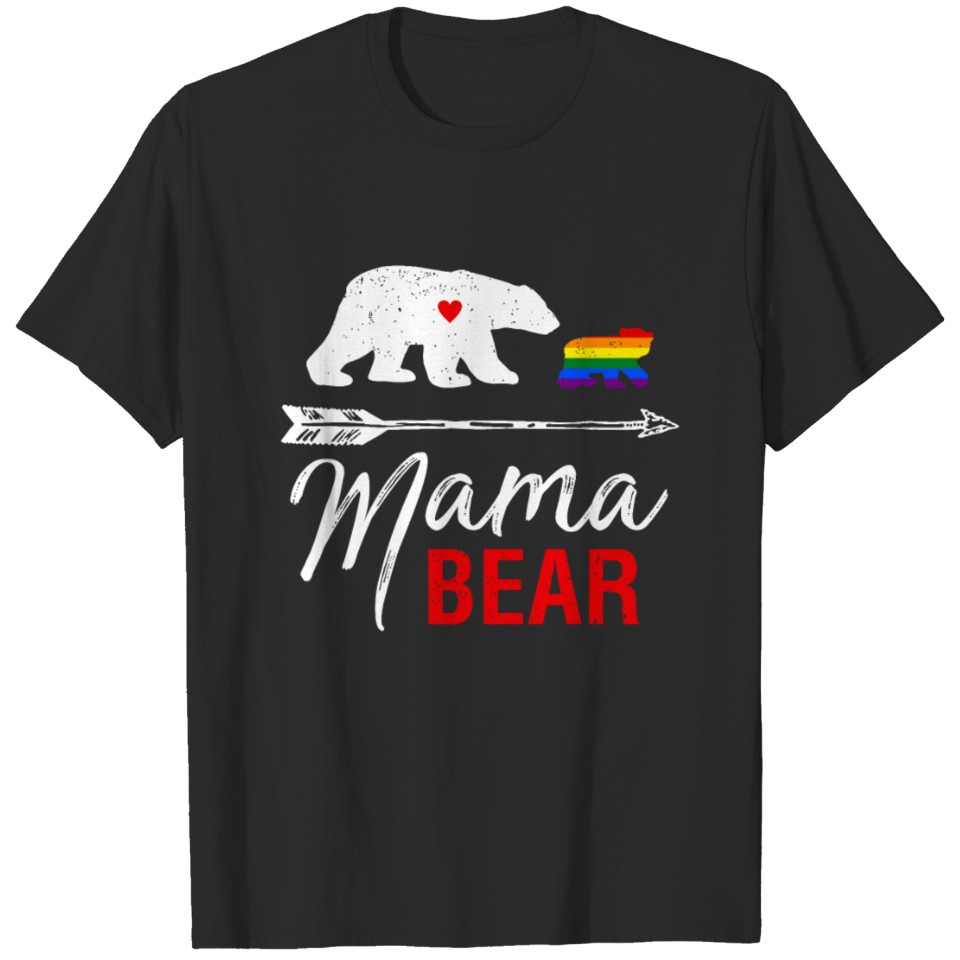 Lgbt Mama Bear Rainbow T-Shirt T-Shirt