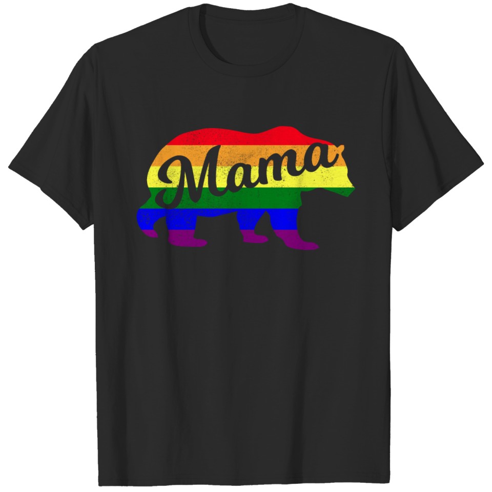 Lgbt Mama Mom Mother Mommy Grizzly Bear T-Shirt