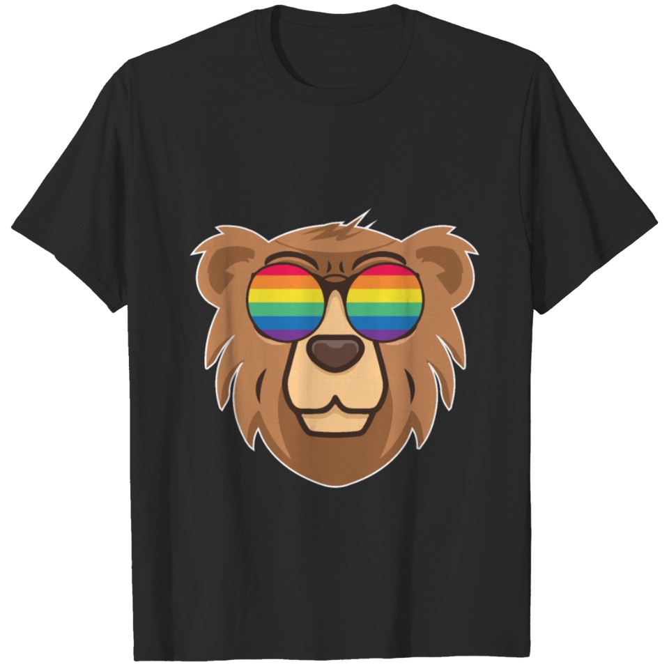 Lgbt Mens Gay Pride Month Sunglasses With Gay Bear T-Shirt